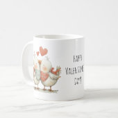 Happy Valentine's Day Cute Love Birds コーヒーマグカップ (正面左)