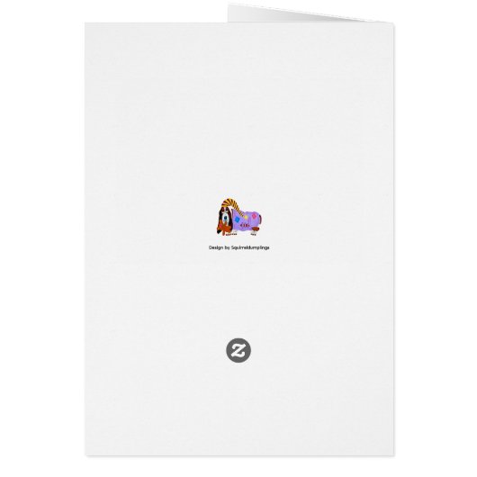 Happy Valentine's Day Dachshund Doggie Card (裏面)