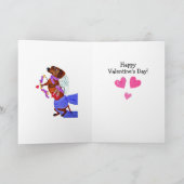 Happy Valentine's Day Dachshund Doggie Card カード (内部)