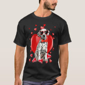 Happy Valentines Day Dalmatian   Dog  V Day Tシャツ (正面)