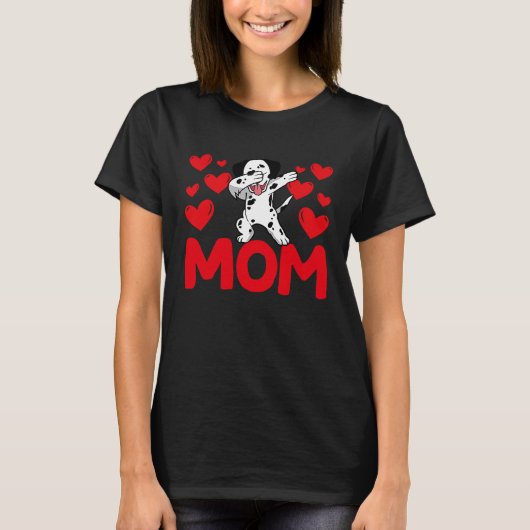 Happy Valentine's Day Dalmatian Mom Mothers Day Va Tシャツ (正面)