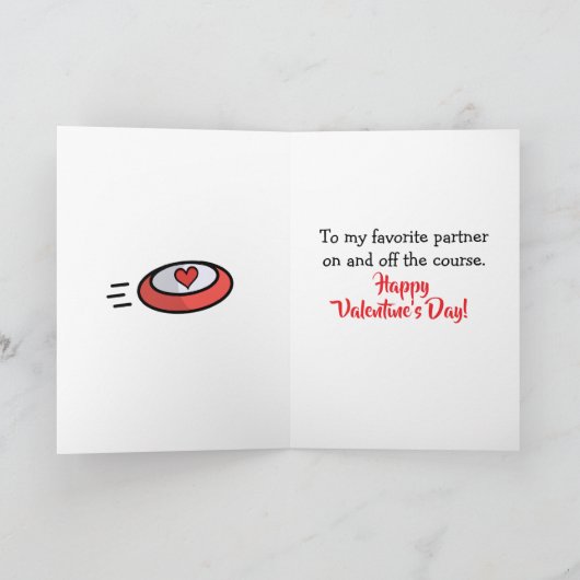 Happy Valentine's Day | Disc Golf Themed カード (内部)