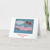 Happy Valentine's Day Doggie Folded Greeting Card カード (正面)