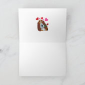 Happy Valentine's Day Doggie Folded Greeting Card カード (内部)