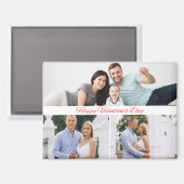 Happy Valentine's Day Family Photo マグネット (正面/裏面)