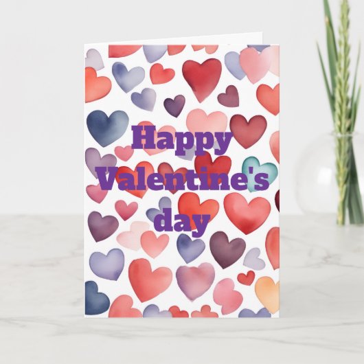 Happy Valentine's day Folded Greeting Card カード (正面)