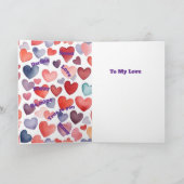 Happy Valentine's day Folded Greeting Card カード (内部)