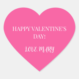 Happy Valentine's Day from Name Pink  ハートシール