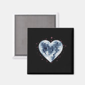 Happy Valentines Day Funny Coquette Diamond Disco  マグネット (正面/裏面)