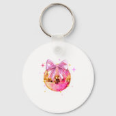 Happy Valentine's Day Funny Coquette Disco Ball Gi キーホルダー (正面)