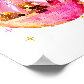 Happy Valentine's Day Funny Coquette Disco Ball Gi ポスター (角)