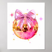 Happy Valentine's Day Funny Coquette Disco Ball Gi ポスター (正面)