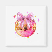 Happy Valentine's Day Funny Coquette Disco Ball Gi マグネット (正面)