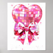 Happy Valentine's Day Funny Coquette Disco Ball He ポスター (正面)