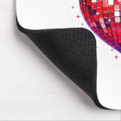 Happy Valentine's Day Funny Coquette Red Disco Bal マウスパッド (コーナー)