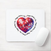 Happy Valentine's Day Funny Coquette Red Disco Bal マウスパッド (マウス)