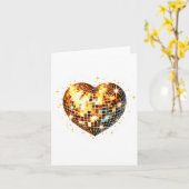 Happy Valentine's Day Funny Gold Coquette Disco Ba カード (黄色い花)