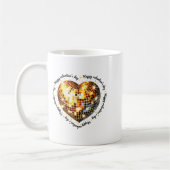 Happy Valentine's Day Funny Gold Coquette Disco Ba コーヒーマグカップ (左)