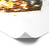 Happy Valentine's Day Funny Gold Coquette Disco Ba ポスター (角)