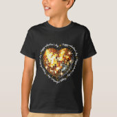 Happy Valentine's Day Funny Gold Coquette Disco Ba Tシャツ (正面)