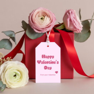 Happy Valentine's Day Glitter ギフトタグ