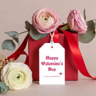 Happy Valentine's Day Glitter ギフトタグ