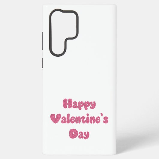 Happy Valentine's Day Glitter Samsung Galaxyケース (裏面)