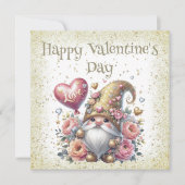 Happy Valentine's Day Gnome カード (正面)