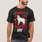Happy Valentines Day Great Pyrenees Heart Love Ani Tシャツ (正面)