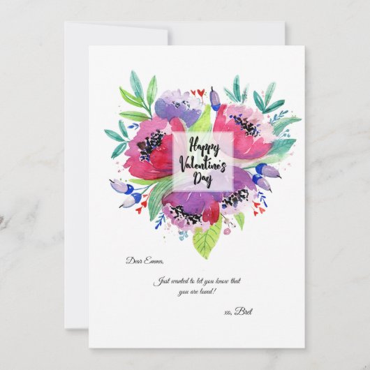 Happy Valentine's Day Greeting Card シーズンカード (正面)