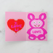 Happy Valentine's Day greeting card シーズンカード (内部)