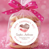 Happy Valentine's Day Heart Chocolate Cute Bakery ラウンドシール