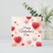 Happy Valentine's Day | Heart Personalized Photo カード (スタンド正面)