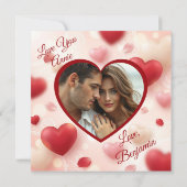 Happy Valentine's Day | Heart Personalized Photo カード (裏面)