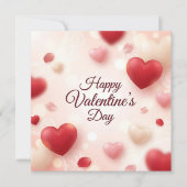 Happy Valentine's Day | Heart Personalized Photo カード (正面)