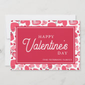 Happy Valentine's Day Heart Valentines シーズンカード (正面)