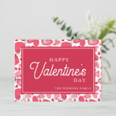 Happy Valentine's Day Heart Valentines シーズンカード (スタンド正面)