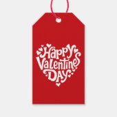 Happy Valentine's Day Hearts ギフトタグ (正面)