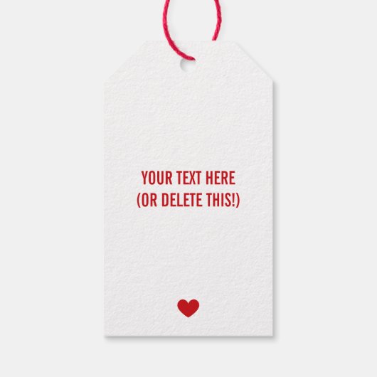 Happy Valentine's Day Hearts ギフトタグ (裏面)