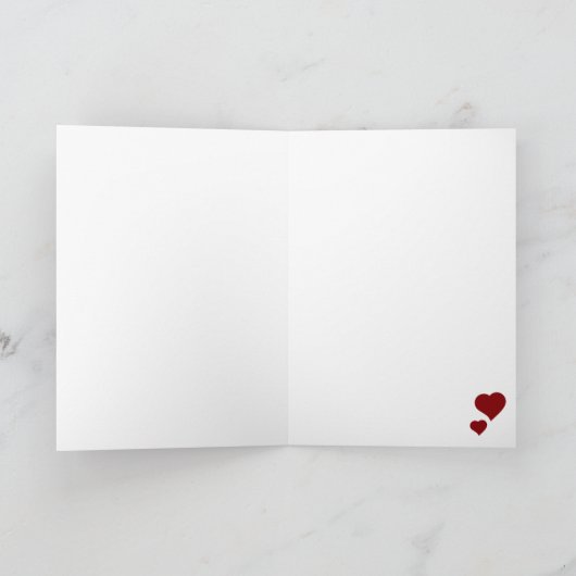 Happy Valentine's Day Hearts Cute シーズンカード (内部)