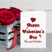 Happy Valentine's Day Hearts Cute シーズンカード