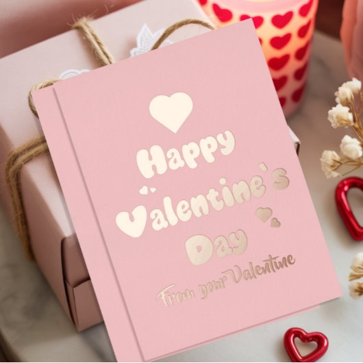 Happy Valentine's Day Hearts Cute 箔シーズンカード