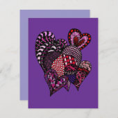 Happy Valentine's Day Holiday Card シーズンカード (正面/裏面)