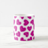 Happy Valentines Day Hugs and Kisses Modern  コーヒーマグカップ (中央)