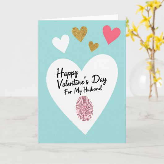 Happy Valentines Day Husband Card カード (黄色い花)