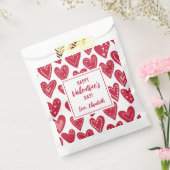 Happy Valentines Day Kids Classrooom Red Hearts フェイバーバッグ (封をした状態)