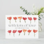 Happy Valentine's Day Lots of Love Flowers シーズンカード (スタンド正面)
