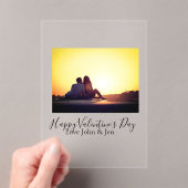 Happy Valentine's day love add name photo simple g アクリル招待状 (インサイチュ (ポータブル))