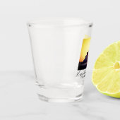 Happy Valentine's day love add name photo simple g ショットグラス (左)
