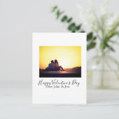Happy Valentine's day love add name photo simple g シーズンポストカード (スタンド正面)